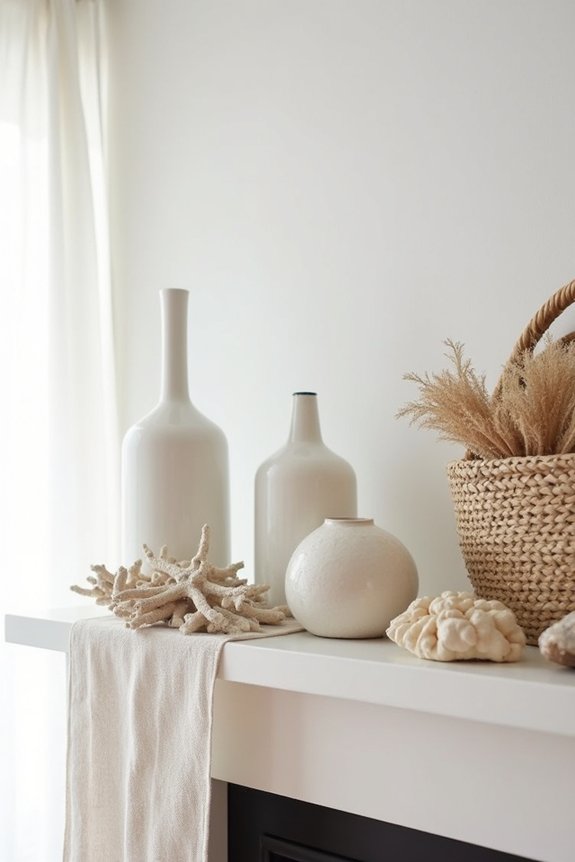 curate selective mantel decor