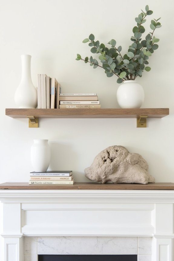 curated shelves with memories