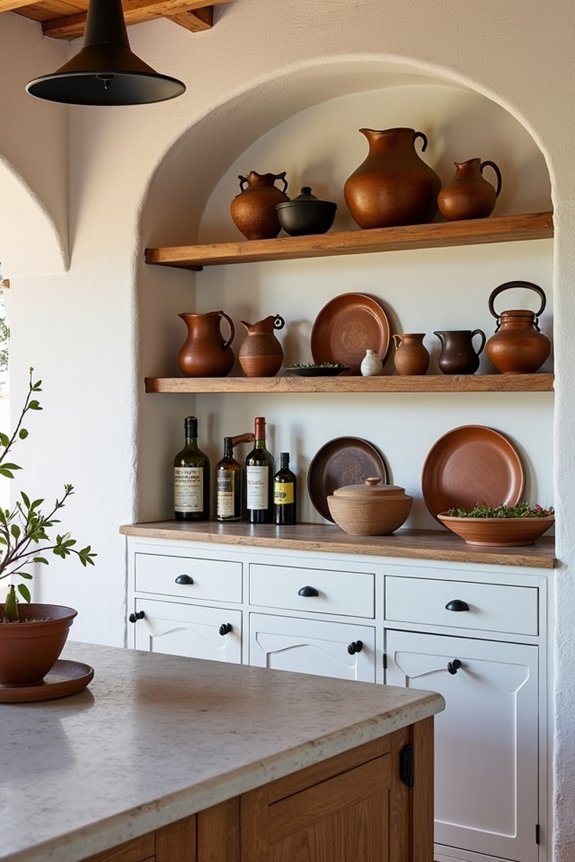 curated vintage kitchen display