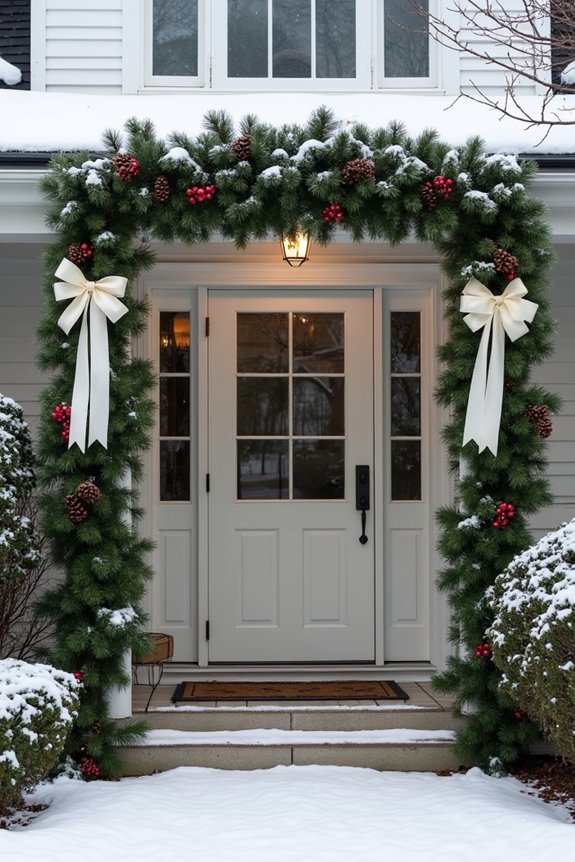 decorate entrance with garlands