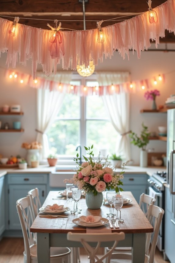 decorative garlands and streamers