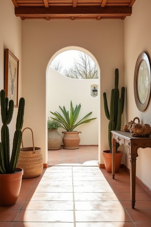 desert inspired entryway decor