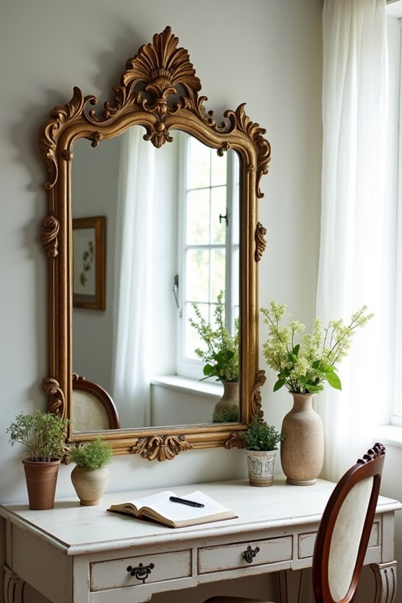 distressed mirrors ornate frames