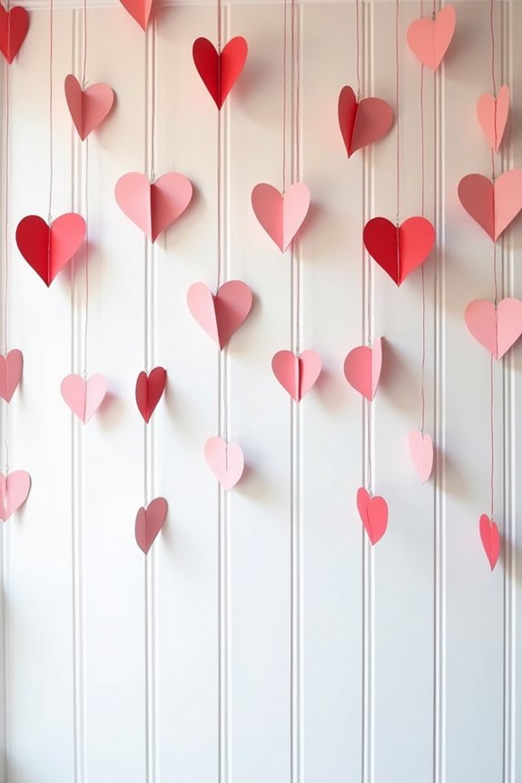 diy colorful heart garlands