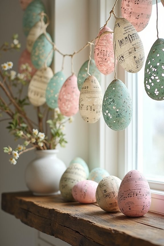 easter garlands from scraps