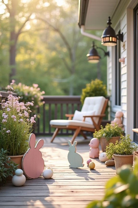 easter signs and bunny accents