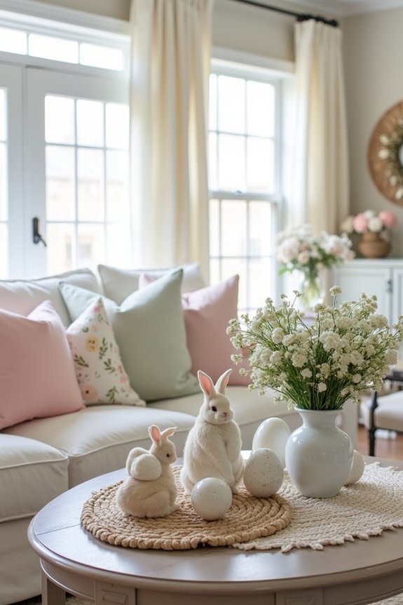 easter themed family room decor