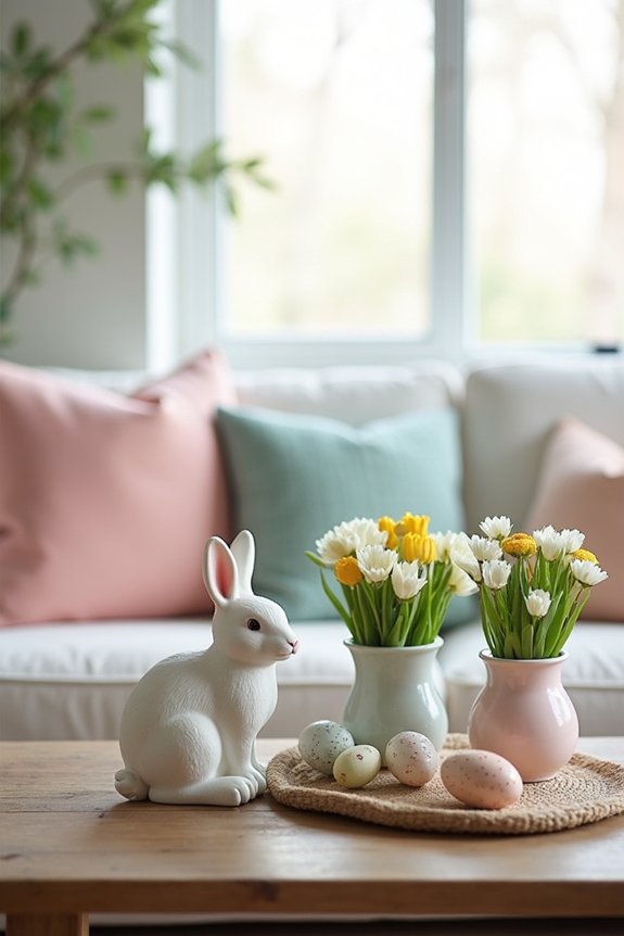 easter themed living room accents
