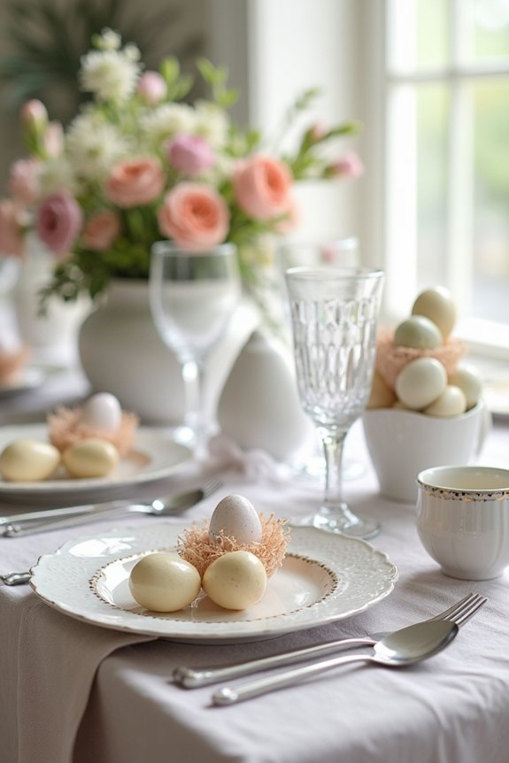 easter themed table setting