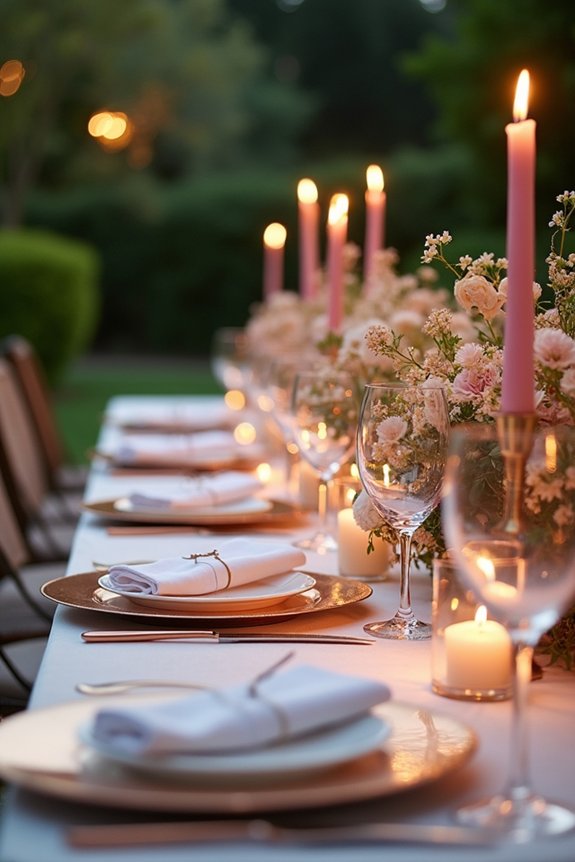 elegant anniversary dining setup