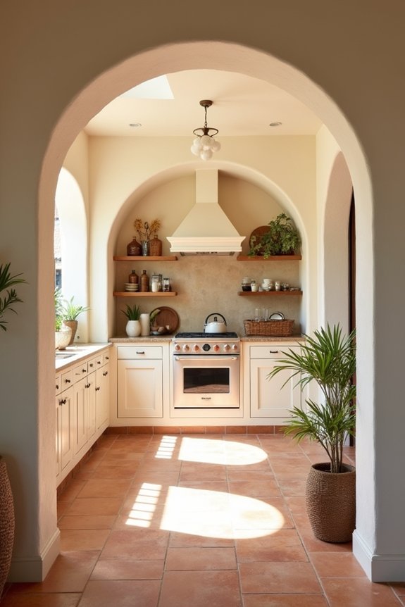 elegant arched kitchen design
