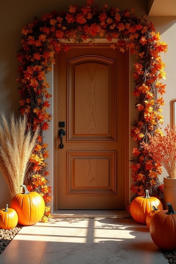 elegant autumn door garland