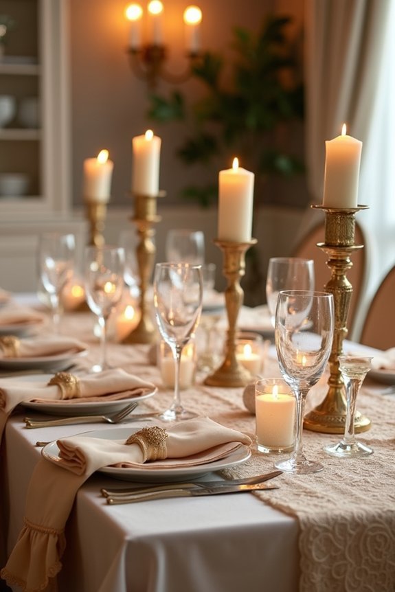 elegant dining room textiles
