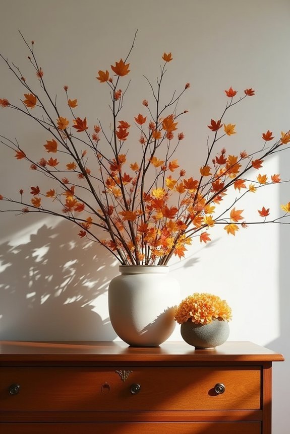 elegant fall botanical arrangement