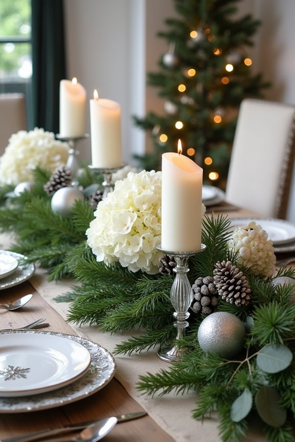 elegant festive table centerpiece