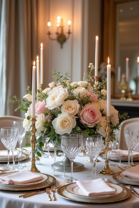 elegant floral candle centerpiece