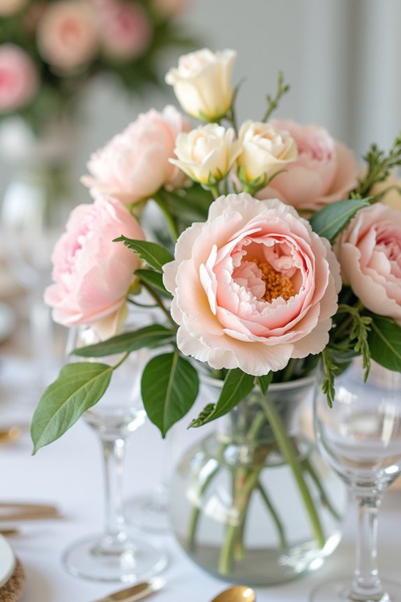 elegant floral keepsake centerpieces