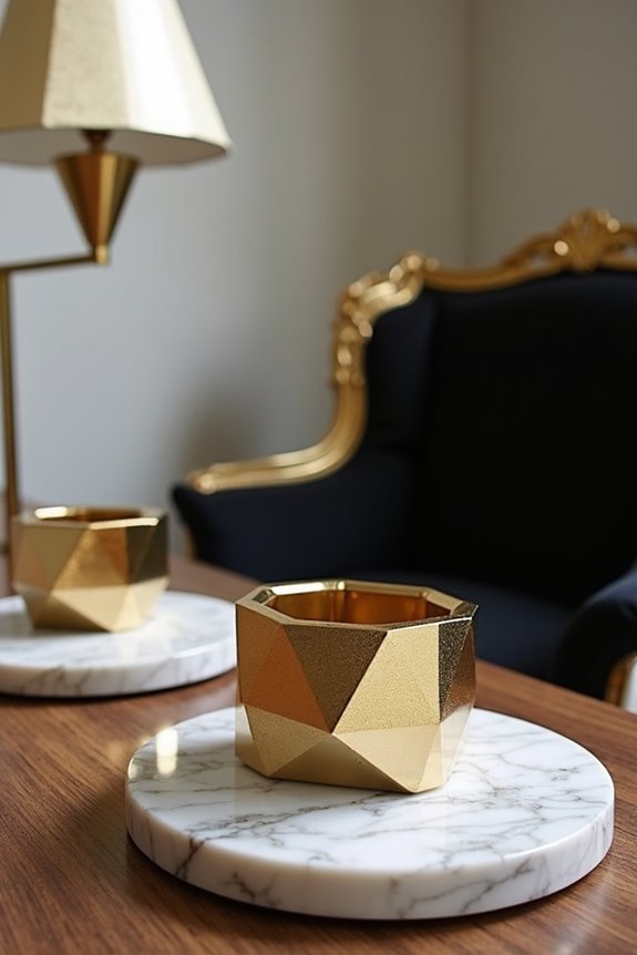 elegant geometric office decor