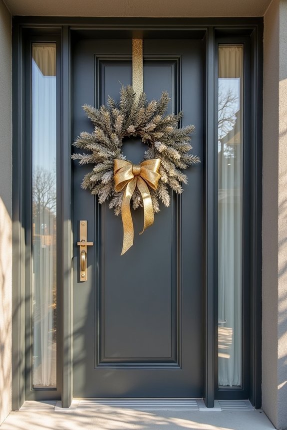 elegant metallic door accents