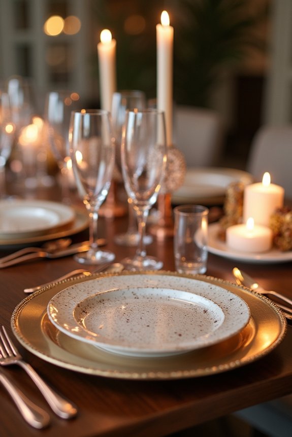 elegant metallic table accents