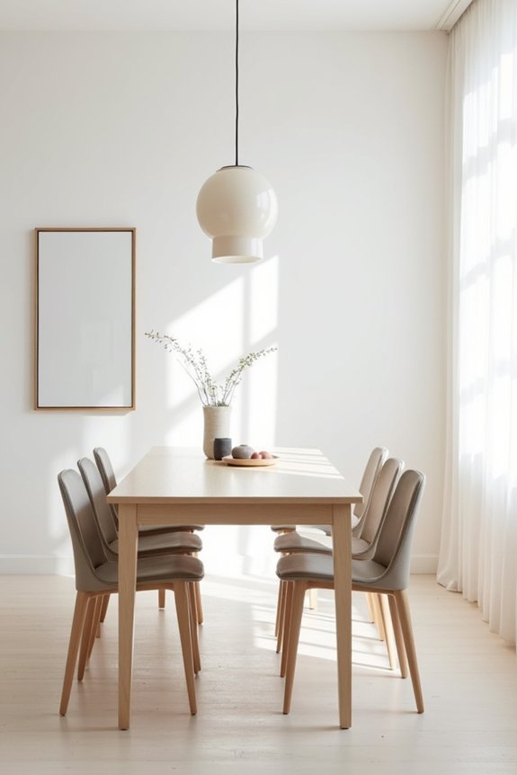 elegant minimalist dining decor
