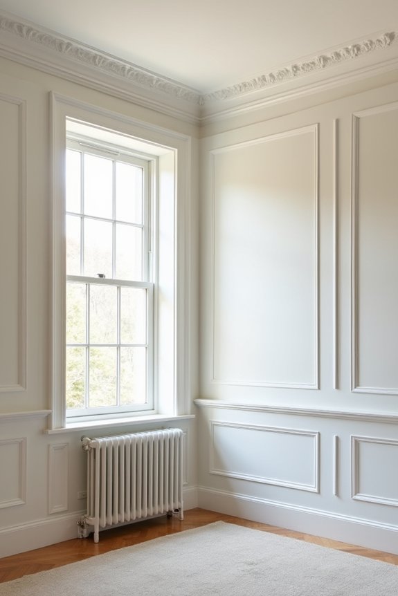 elegant molding enhances office