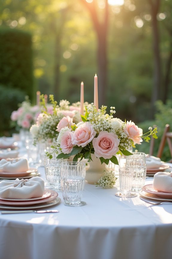 elegant outdoor dining setup