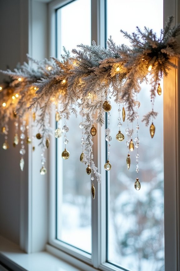 elegant sparkling window decorations