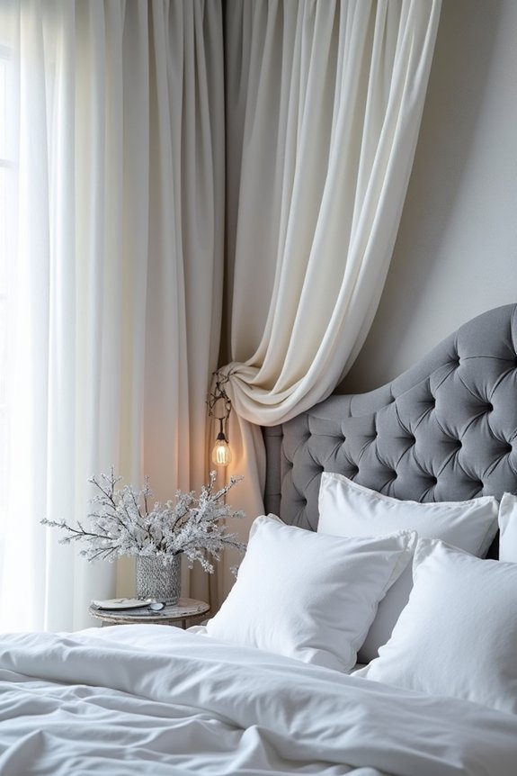 elegant winter fabric drapes