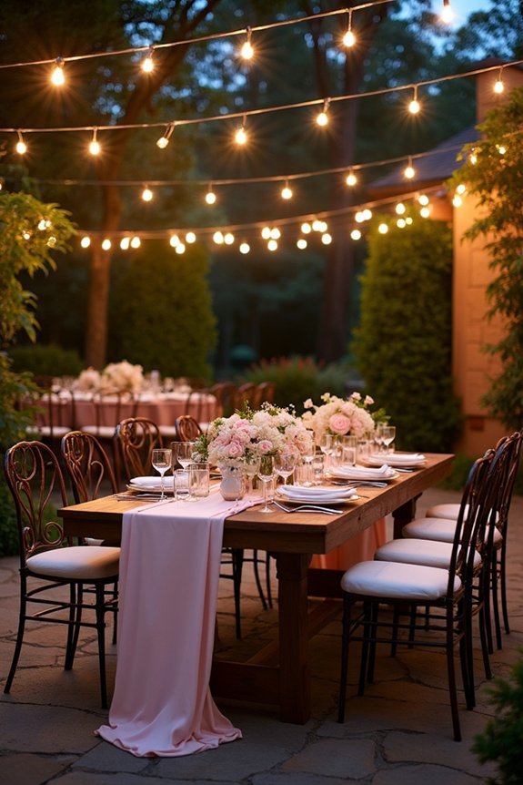 enchanting backyard evening atmosphere