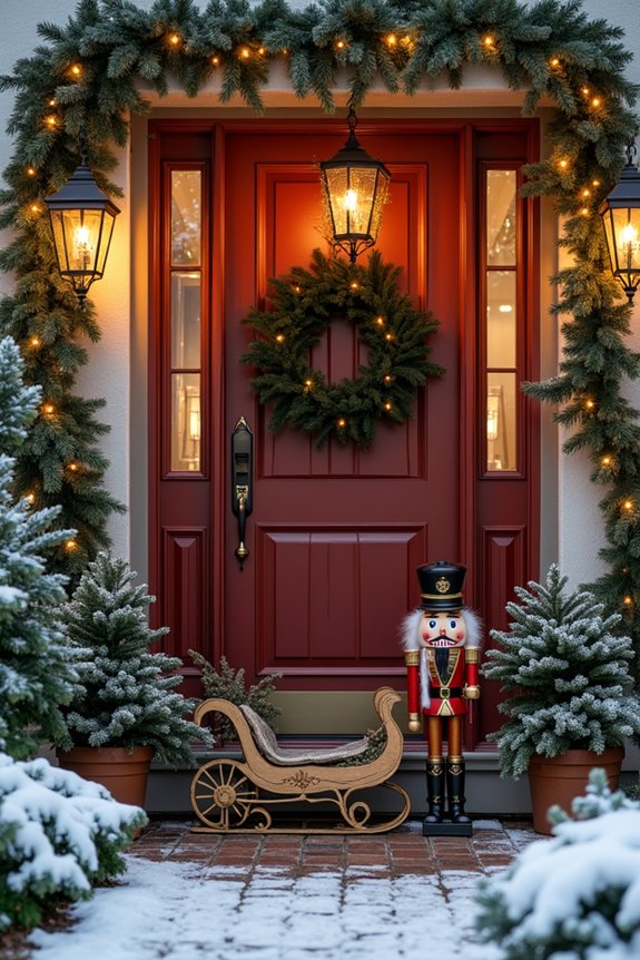 enchanting christmas entryway decor
