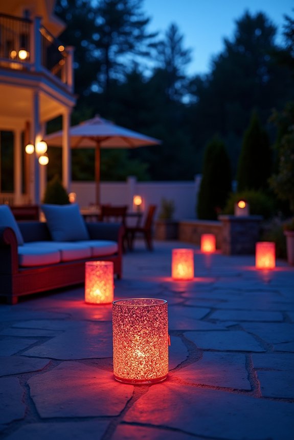 enchanting nighttime patio lighting