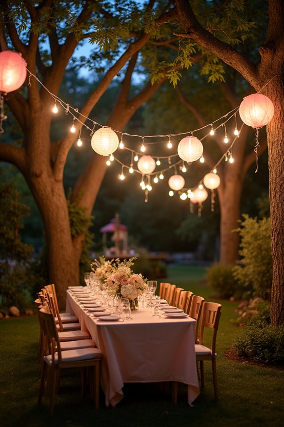 enchanting outdoor lighting setup