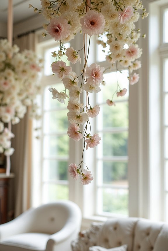 enchanting overhead floral display