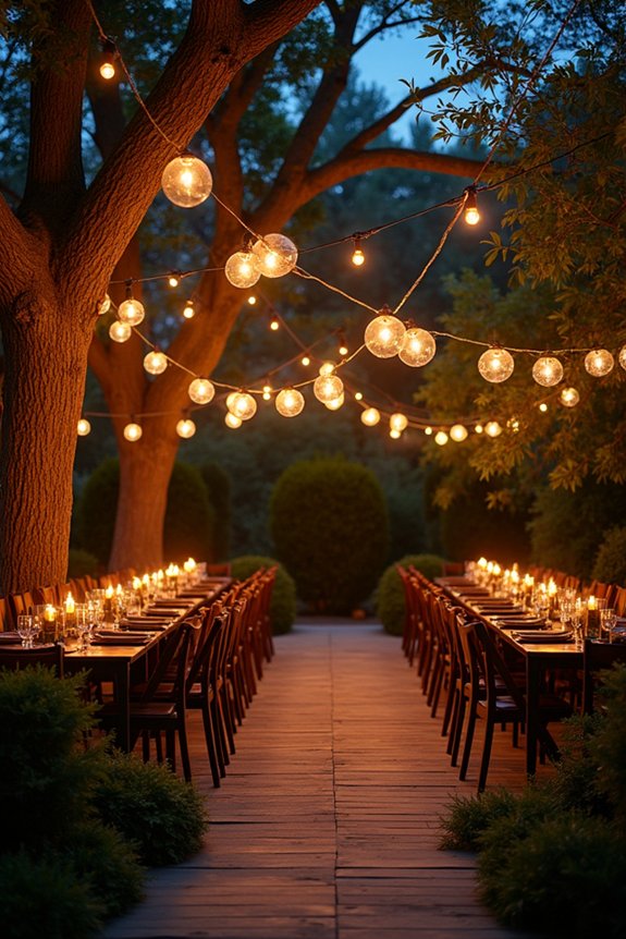 enchanting overhead lighting setup