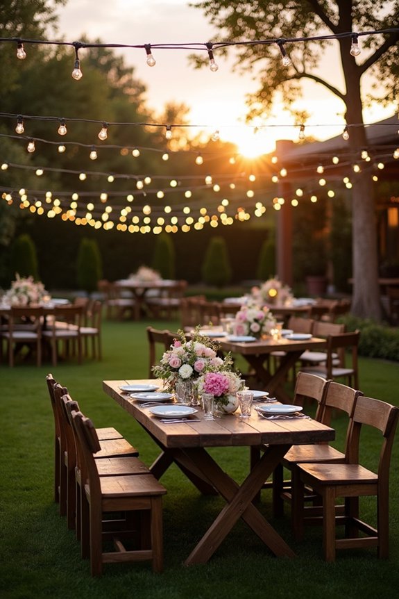 engagement party backyard decor