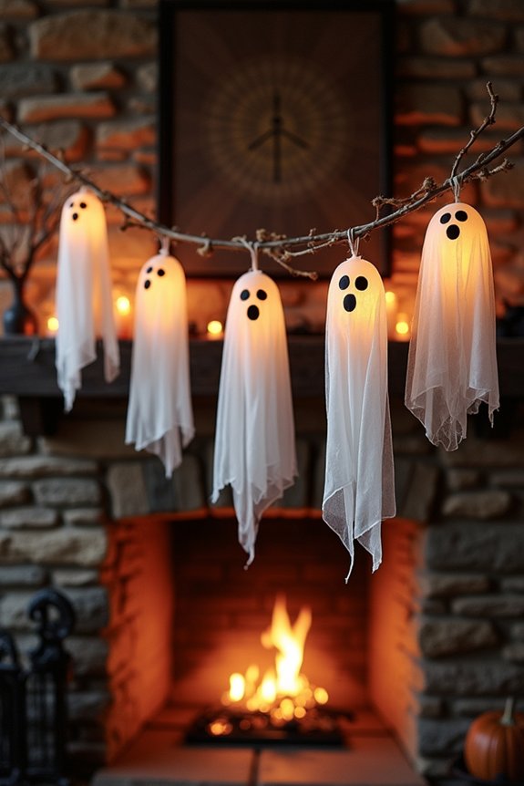ethereal hanging ghost decorations