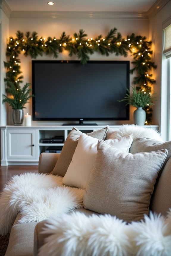 evergreen winter decor accents