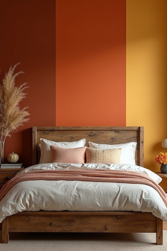 fall color block wall