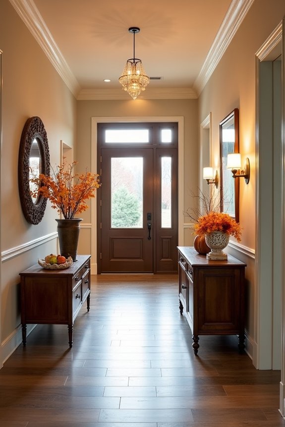 fall hallway decor inspiration