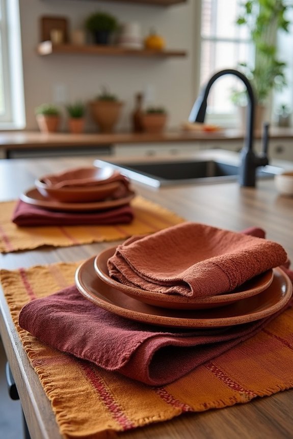 fall kitchen linen refresh