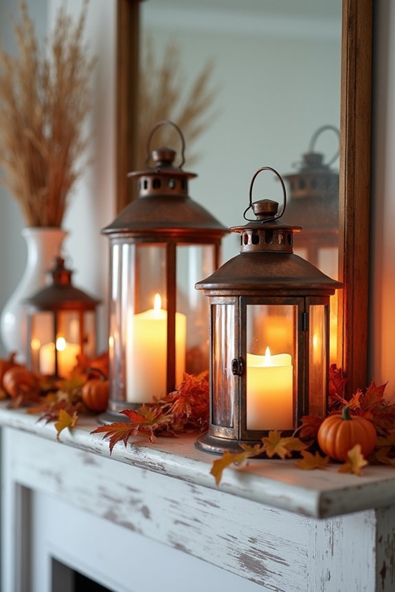 fall lanterns as focal points