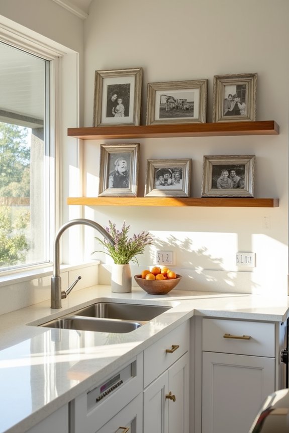 family photos as decor