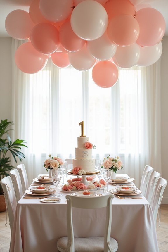 festive balloon ceiling decor