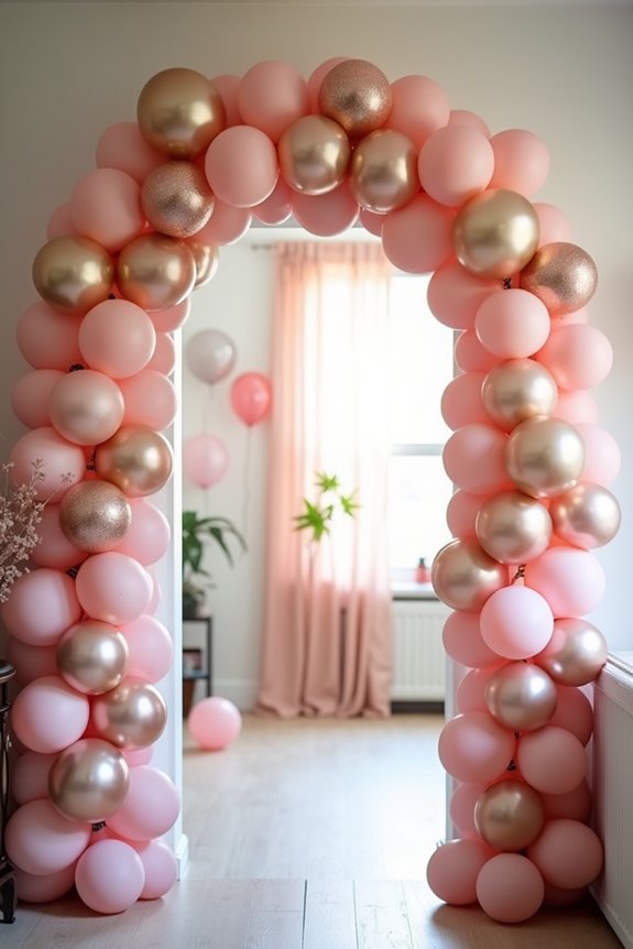 festive balloon garland arch