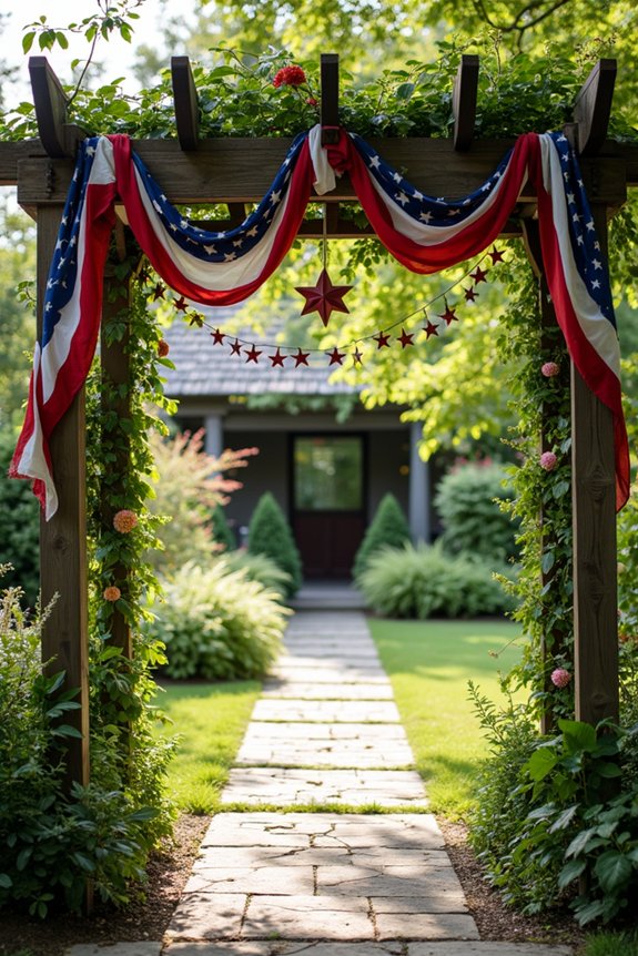 festive bunting and garlands