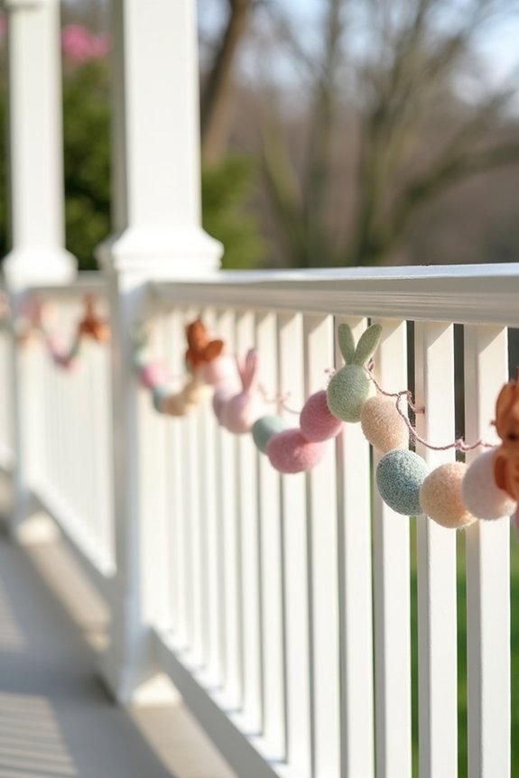 festive easter garland display