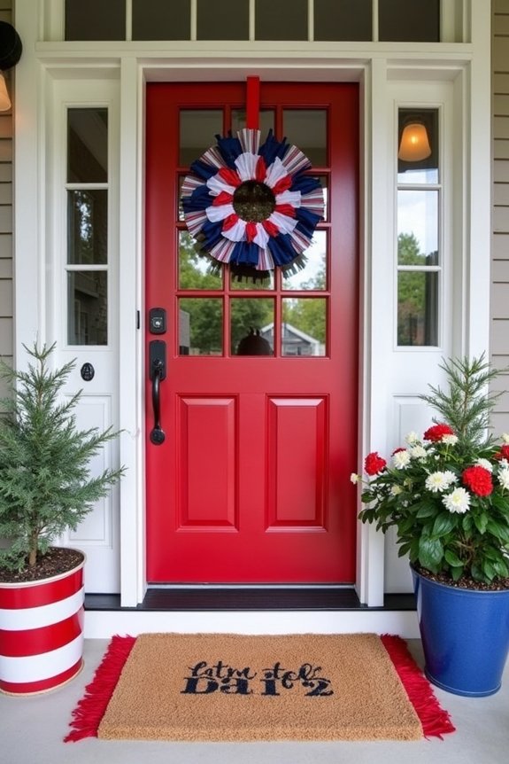 festive entryway patriotic decor