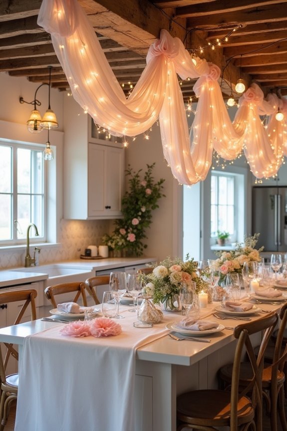 festive fabrics and garlands