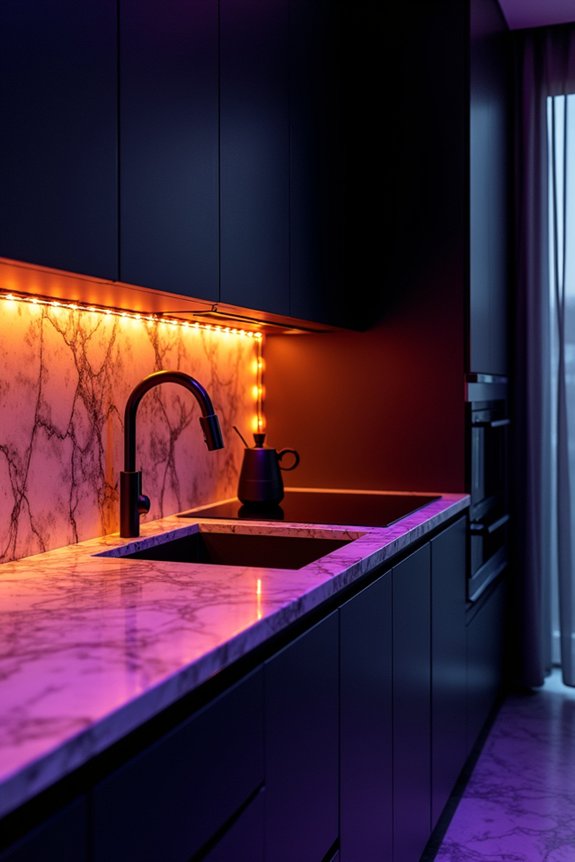 festive halloween kitchen lights